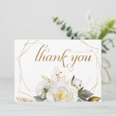 バラ金ゴールドロマンチック結婚フローラ サンキューカード (スタンド正面)