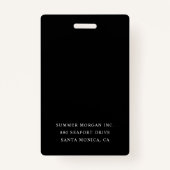 バラ金ゴールドロータスフラワーフォト&名前 バッジ (裏面)