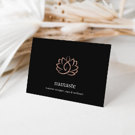 バラ金ゴールドロータスフラワーロゴノートカード