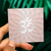 バラ金ゴールドロータスフローラOMサインヨガインストラクター スクエア名刺