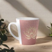 バラ金ゴールドロータスヨガスタジオメディテーションインストラクター カフェラテマグ