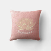 バラ金ゴールドロータスヨガスタジオメディテーションインストラクター クッション (裏面)