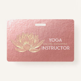 バラ金ゴールドロータスヨガスタジオメディテーションインストラクター バッジ