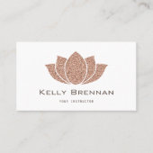 バラ金ゴールドロータスヨガビジネスカード（写真付） 名刺 (正面)