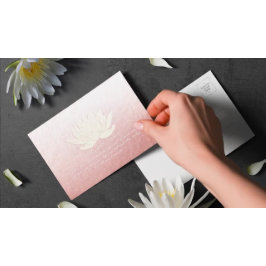 バラ金ゴールドロータスヨガ瞑想インストラクター引用文 ポストカード