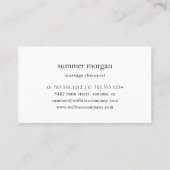 バラ金ゴールドロータスロゴ | ウェルネスマッサージスパ 予約カード (裏面)