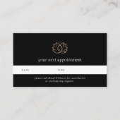 バラ金ゴールドロータスロゴ | ウェルネスマッサージスパ 予約カード (正面)