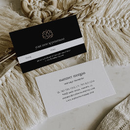 バラ金ゴールドロータスロゴ | ウェルネスマッサージスパ 予約カード