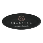 バラ金ゴールドロータスロゴ |スパ社員 名札 (正面)