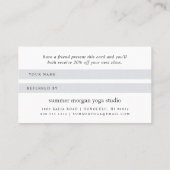 バラ金ゴールドロータスロゴ |ヨガウェルネススパ 紹介カード (裏面)