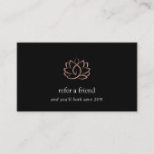 バラ金ゴールドロータスロゴ |ヨガウェルネススパ 紹介カード (正面)