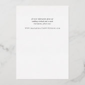 バラ金ゴールドワイルドバラエレガンスモダン保存日付 箔招待状 (裏面)