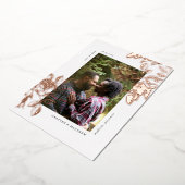 バラ金ゴールドワイルドバラエレガンスモダン保存日付 箔招待状 (回転した状態)