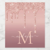 バラ金ゴールドワインラベルカスタム付き名 ワインラベル (シングルラベル)