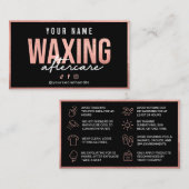 バラ金ゴールドワックスアフターケアカード 名刺 (正面/裏面)