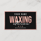 バラ金ゴールドワックスアフターケアカード 名刺 (正面)