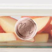 バラ金ゴールドワックスシールイニシャル結婚ズモノグラム ラベル (貼付)