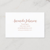 バラ金ゴールドワールドマップトラベルエージェント名刺 名刺 (裏面)