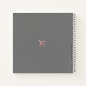 バラ金ゴールドワールドマップハート宛先ゲストブック ノートブック (裏面)