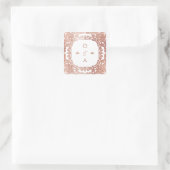 バラ金ゴールドヴィンエレガントテージ華美ウェディングモノグラム スクエアシール (バッグ)