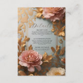 バラ金ゴールドヴィンテージインスパイアフローラモチーフ詳細 エンクロージャーカード (正面)