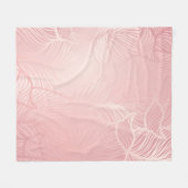 バラ金ゴールドヴィンテージダマスクフリースブランケット フリースブランケット (正面(横))