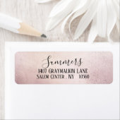 バラ金ゴールドヴィンテージフェードスクリプトアドレス ラベル (インサイチュ)