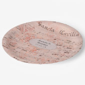 バラ金ゴールドヴィンテージミュージックシ結婚ート ペーパープレート (アングル)