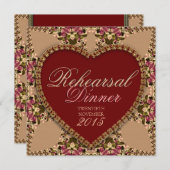 バラ金ゴールドヴィンテージレースリハーサルディナー 招待状 (正面/裏面)