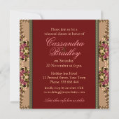 バラ金ゴールドヴィンテージレースリハーサルディナー 招待状 (裏面)