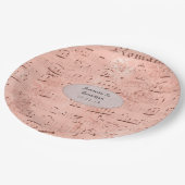 バラ金ゴールドヴィンテージ結婚音楽 ペーパープレート (アングル)