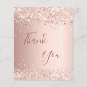 バラ金ゴールド予算の誕生日サンキューカード (正面)