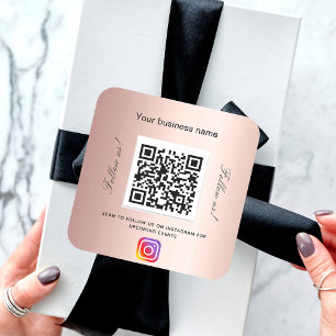 バラ金ゴールド事業サロン名qrコードInstagram スクエアシール