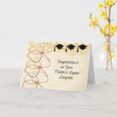 バラ金ゴールド付き娘の修士号 カード (黄色い花)