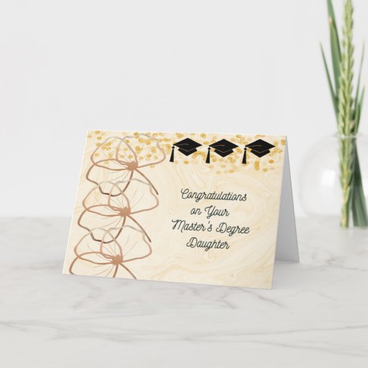バラ金ゴールド付き娘の修士号 カード (正面)