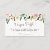 バラ金ゴールド傘エイプリルシャワーおむつラッフル エンクロージャーカード (正面)