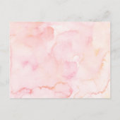 バラ金ゴールド傘エイプリルシャワーブズベビー インビテーションポストカード (裏面)