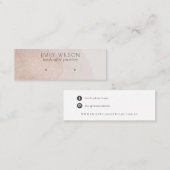 バラ金ゴールド光沢ブラシストークススタッドイヤリングディスプレイ スキニー名刺 (正面/裏面)