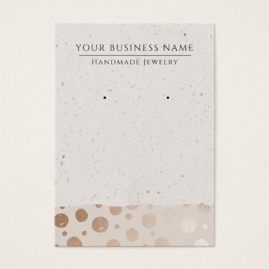 バラ金ゴールド円モダンイヤリングディスプレイカード (正面)