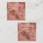 バラ金ゴールド円美しいスタイリスト スクエア名刺 (正面/裏面)