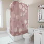 バラ金ゴールド円：ヴィンテージ抽象芸術 シャワーカーテン (インサイチュ)