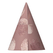 バラ金ゴールド円：ヴィンテージ抽象芸術 パーティーハット (裏面)