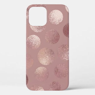 バラ金ゴールド円:ヴィンテージ抽象芸術 iPhone 12ケース
