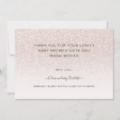 バラ金ゴールド写真ありがとう赤ちゃんシャワーベビーギフト サンキューカード (裏面)