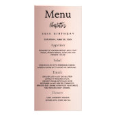 バラ金ゴールド写真おもしろいファクト誕生日メニューカード ラックカード (正面)