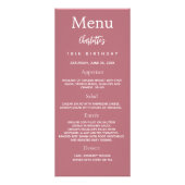 バラ金ゴールド写真おもしろいファクト誕生日メニューカード ラックカード (正面)