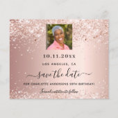 バラ金ゴールド写真の誕生日を保存する チラシ (正面)