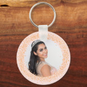 バラ金ゴールド写真スパークルスガール キーホルダー (正面)