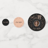 バラ金ゴールド写真デザイン高校卒業 コンフェッティ (正面)