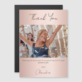 バラ金ゴールド写真感謝していyouマグネットカード (正面/裏面)